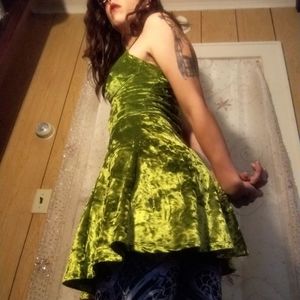 Electric bliss crushed velvet dress